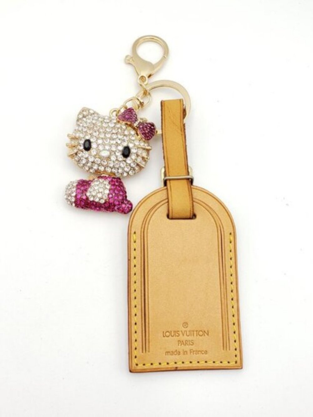 Authentic Louis Vuitton Luggage Nametag with Unbranded Keycharm - Picture 3 of 14